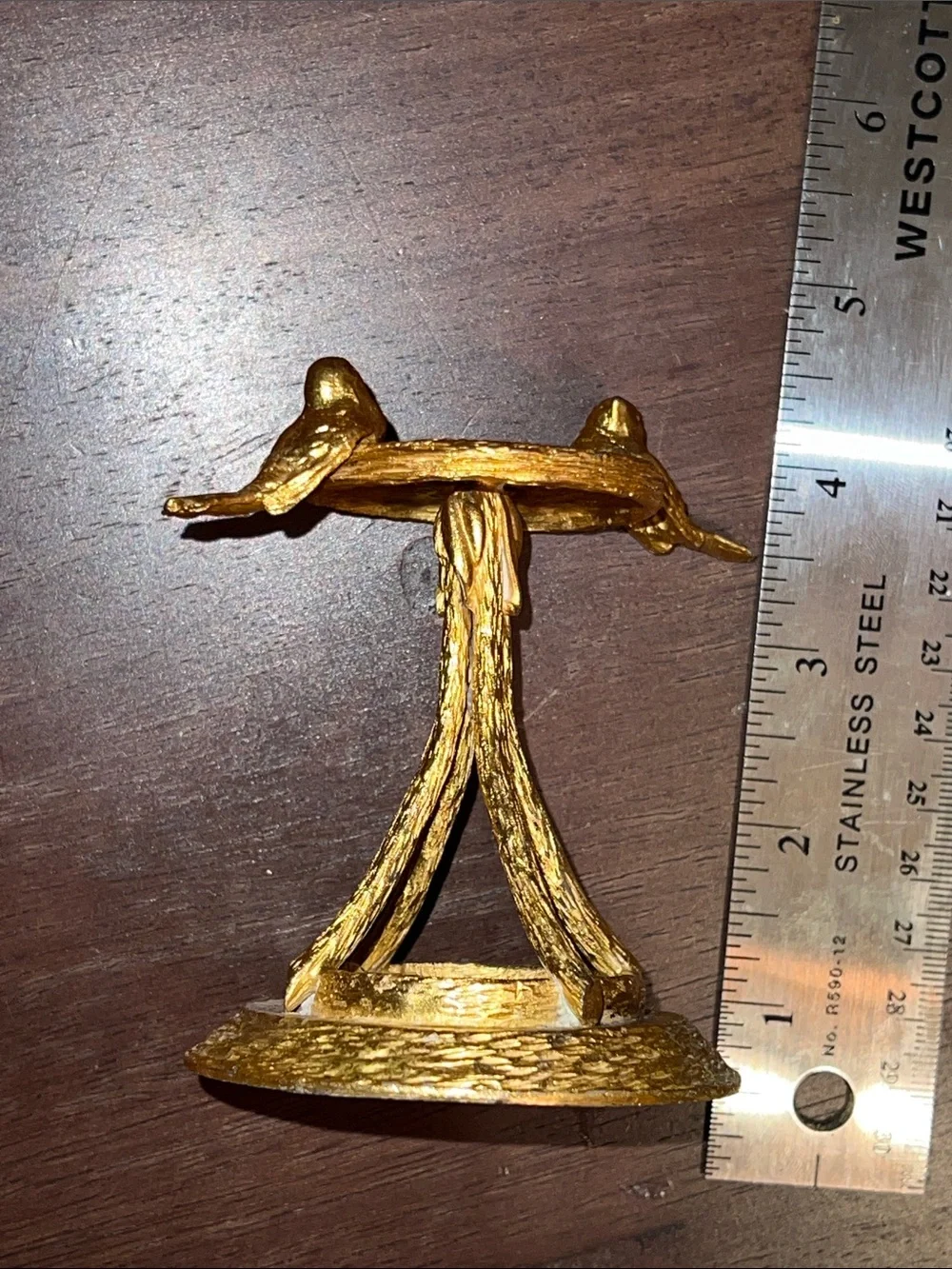 Vintage Hanna Gold Bird Toothbrush Holder